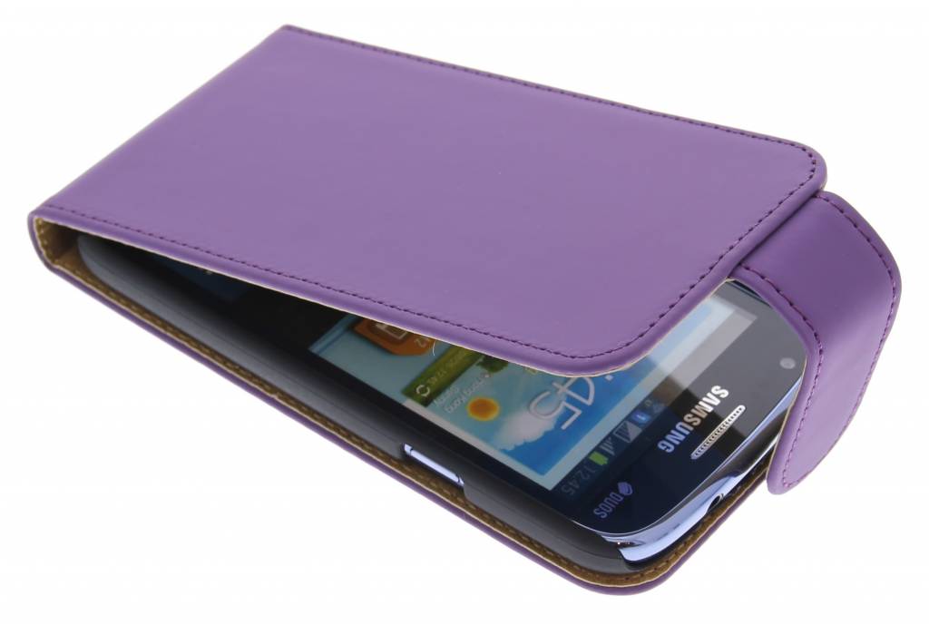 Image of Paars classic effen flipcase hoesje voor Samsung Galaxy Core