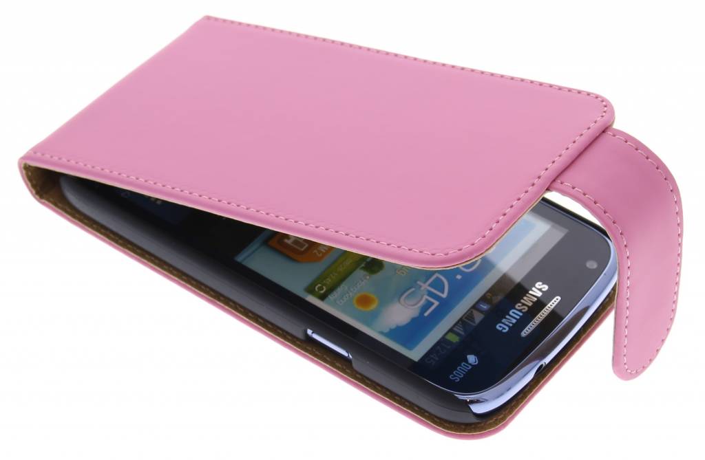 Image of Roze classic effen flipcase hoesje voor Samsung Galaxy Core