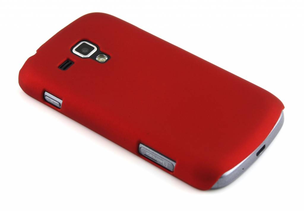 Image of Mat rode dunne hardcase voor de Samsung Galaxy S Duos / Trend (Plus)