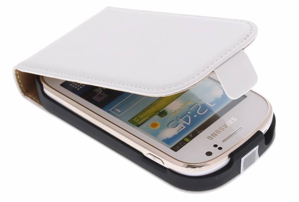 Image of Wit luxe flipcase voor Samsung Galaxy Fame