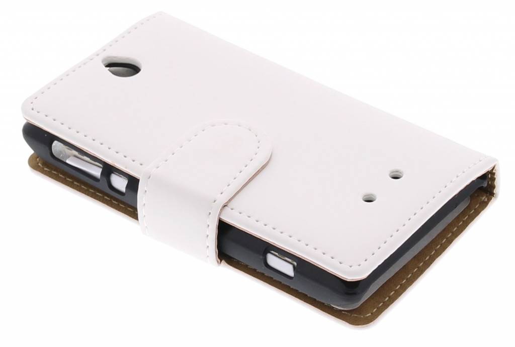 Image of Witte effen booktype hoes voor de Sony Xperia E