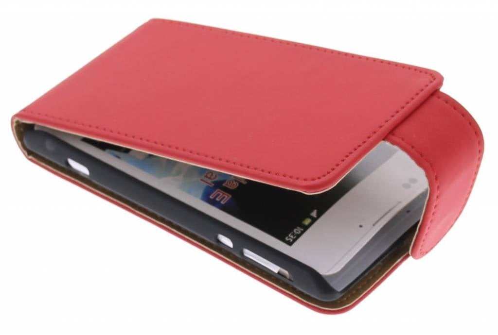 Image of Rode classic flipcase voor de Sony Xperia E