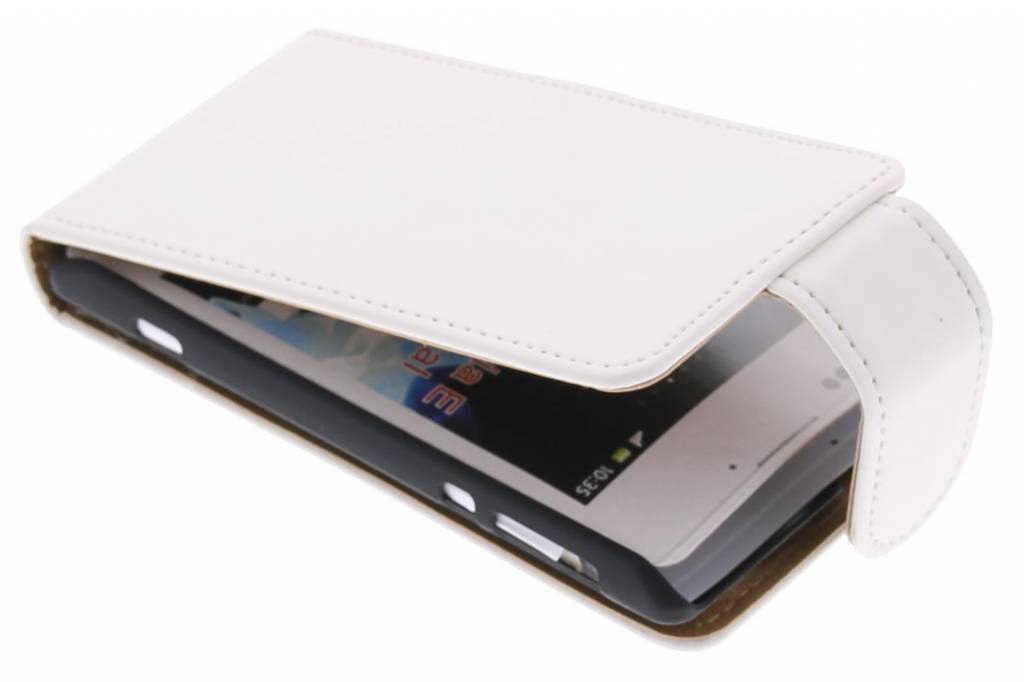 Image of Witte classic flipcase voor de Sony Xperia E