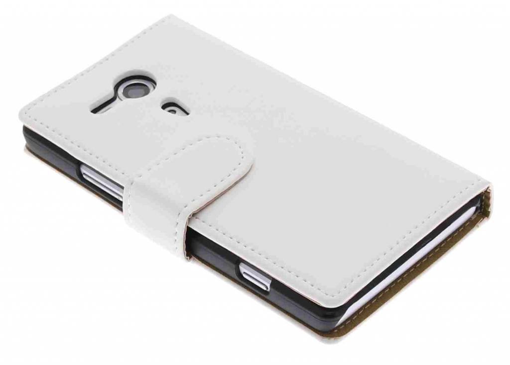 Image of Witte effen booktype hoes voor de Sony Xperia SP