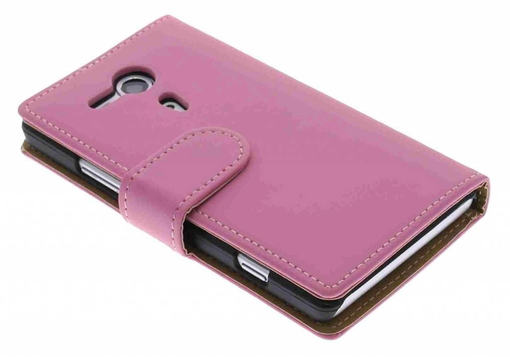 Image of Roze effen booktype hoes voor de Sony Xperia SP