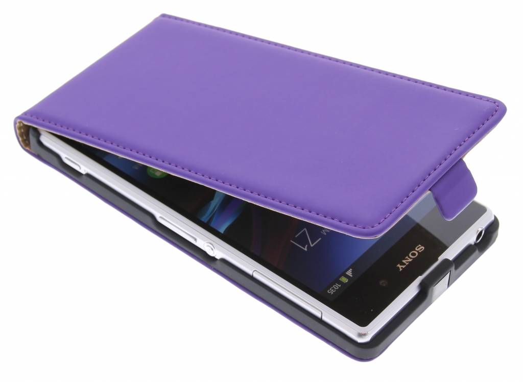 Image of Premium flipcase voor de Sony Xperia Z1 - Purple