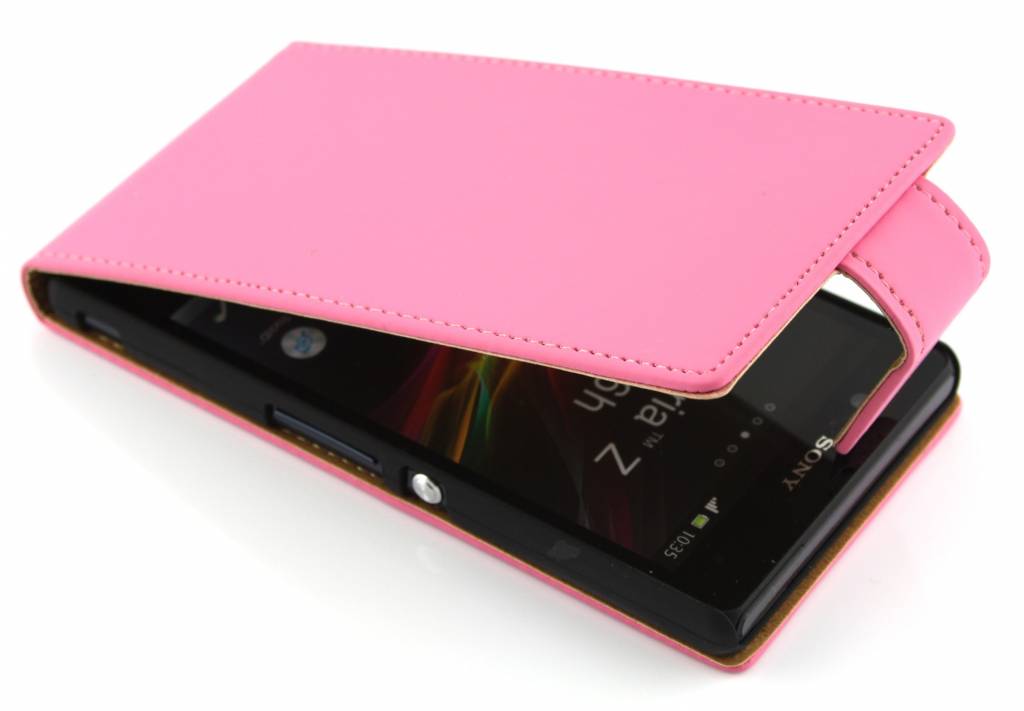 Image of Roze classic flipcase voor de Sony Xperia Z