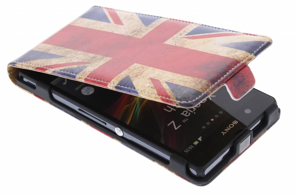 Image of Vintage Britse vlag flipcase voor de Sony Xperia Z