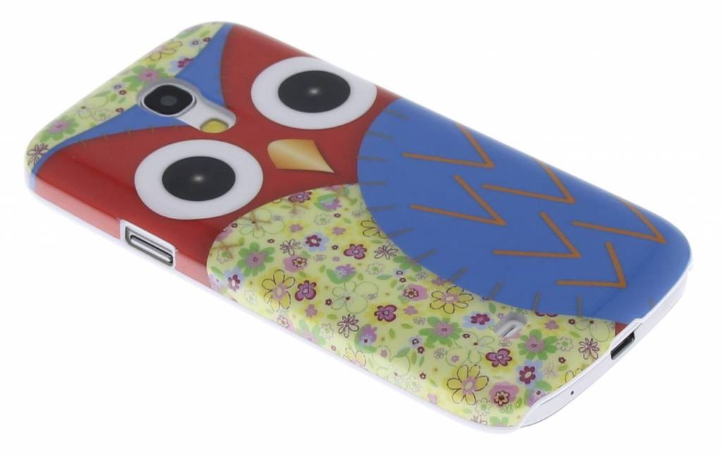 Image of Blauw uil glad hardcase hoesje Samsung Galaxy S4 Mini