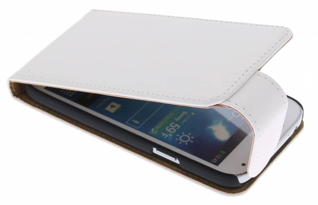 Image of Witte classic effen flipcase voor de Samsung Galaxy S4 Mini i9190