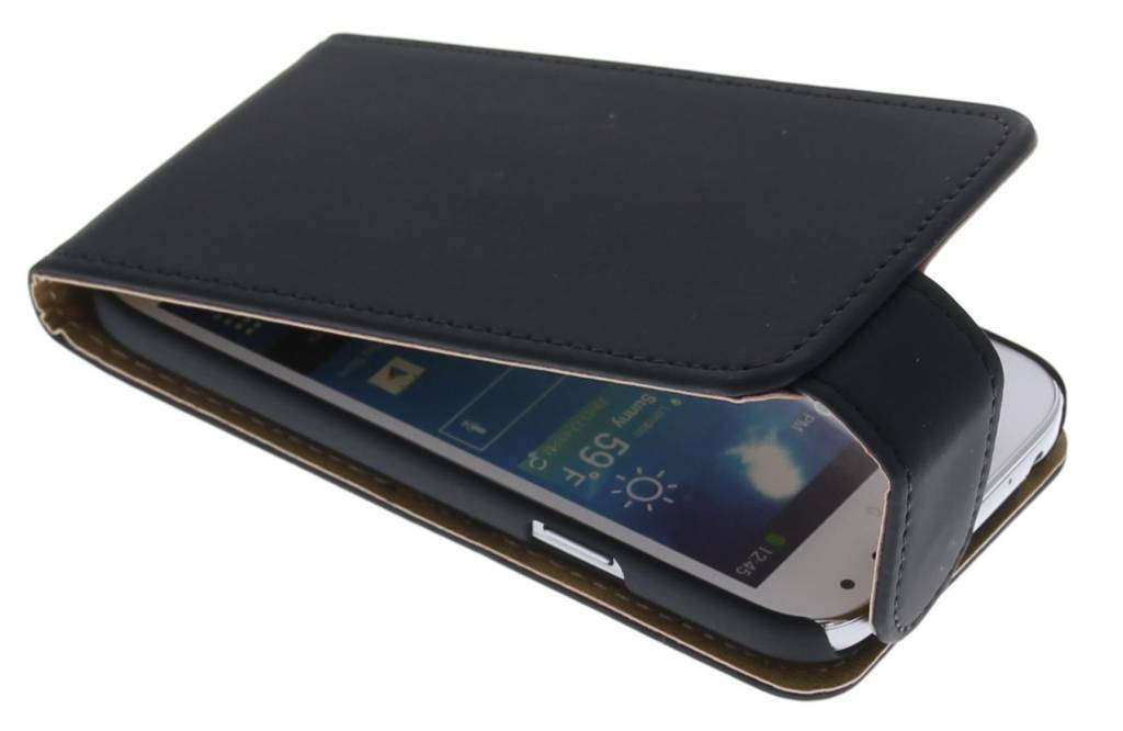 Image of Zwarte classic effen flipcase voor de Samsung Galaxy S4 Mini i9190