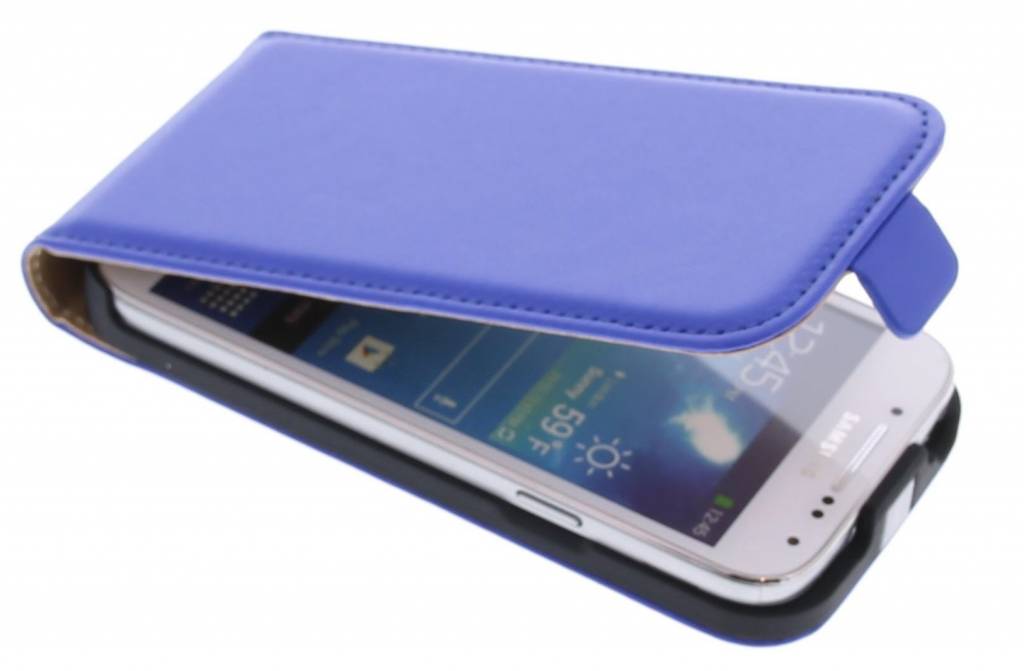 Image of Blauw luxe flipcase hoes voor de Samsung Galaxy S4 Mini