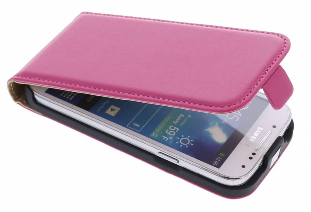 Image of Fuchsia luxe flipcase hoes voor de Samsung Galaxy S4 Mini