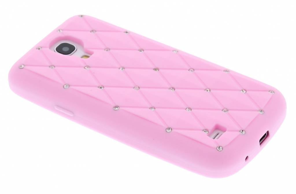 Image of Roze siliconen hoesje met strass-steentjes voor de Samsung Galaxy S4 Mini