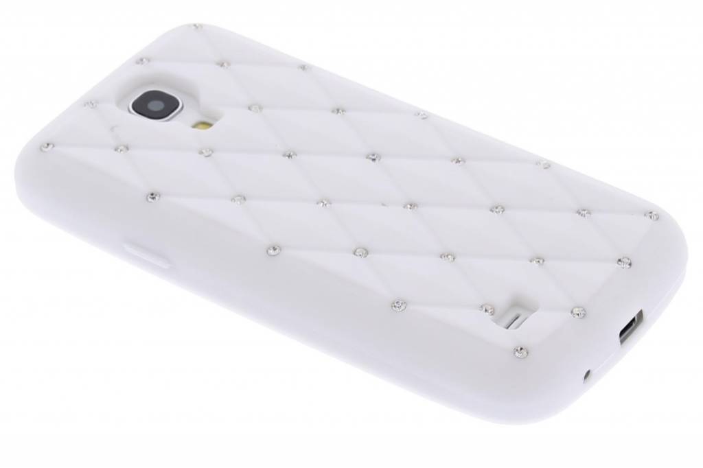 Image of Wit siliconen hoesje met strass-steentjes voor de Samsung Galaxy S4 Mini