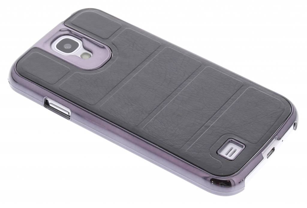 Image of Zwart kunstlederen design hardcase voor de Samsung Galaxy S4