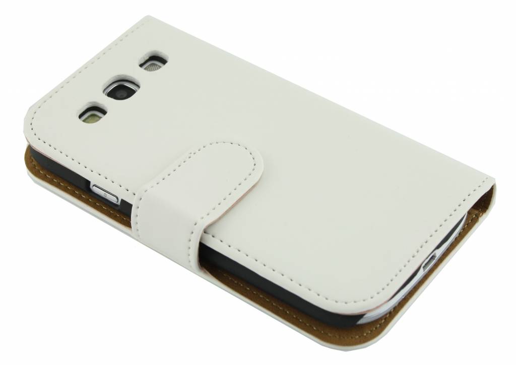 Image of Wit gladde booktype hoes voor de Samsung Galaxy S3 / Neo