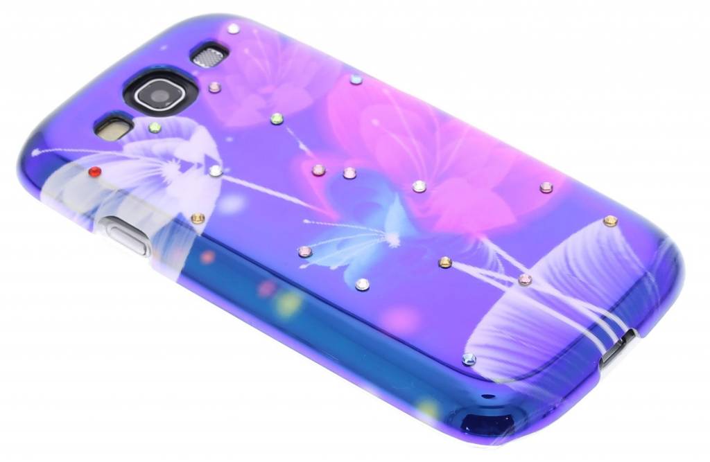 Image of Bloemetjes spiegelend hardcase hoesje voor de Samsung Galaxy S3