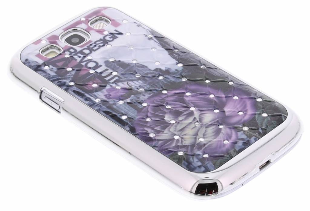 Image of Bloem design hardcase hoesje met strass voor de Samsung Galaxy S3 / Neo