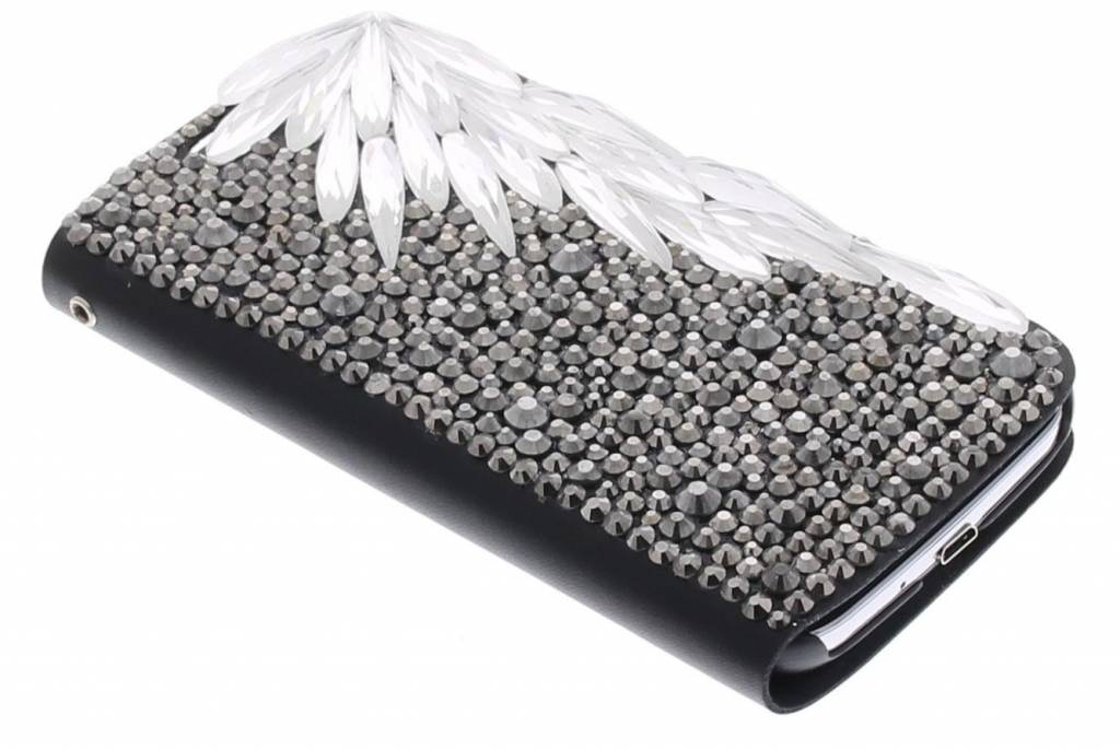 Image of Druppel booktype hoes met glazen strass-stenen voor de Samsung Galaxy S4