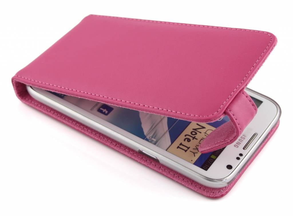 Image of Stijlvolle genuine leather flipcase voor Samsung Galaxy Note 2 N7100