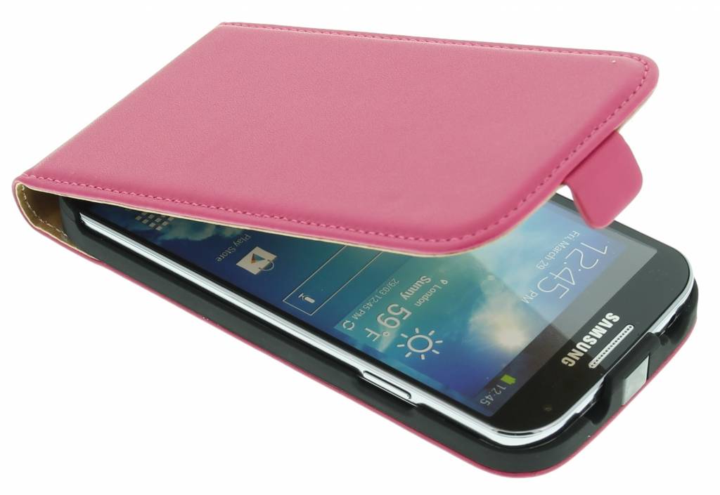 Image of Fuchsia luxe sterke flipcase voor de Samsung Galaxy S4 I9500