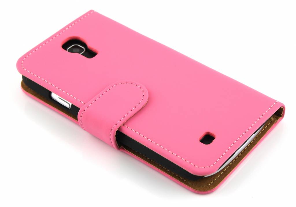 Image of Roze effen booktype hoes voor de Samsung Galaxy S4