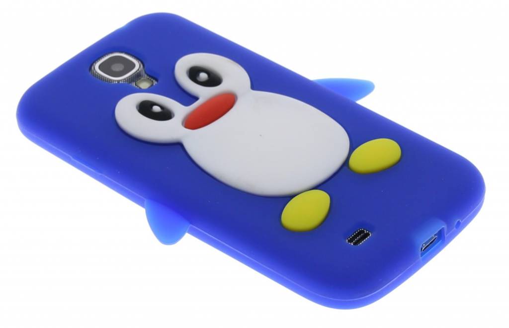 Image of Blauwe pinguin siliconen hoesje voor de Samsung Galaxy S4 i9500