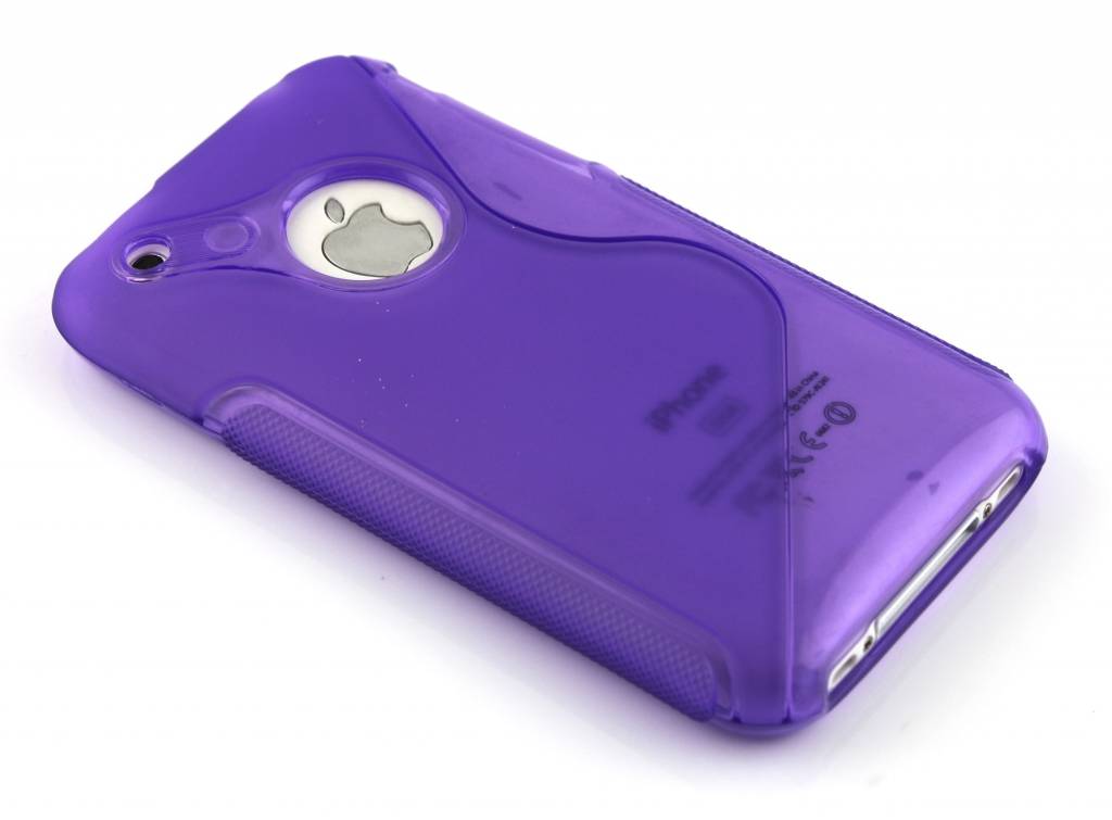 Image of Paars S-line flexibel TPU hoesje voor iPhone 3gs