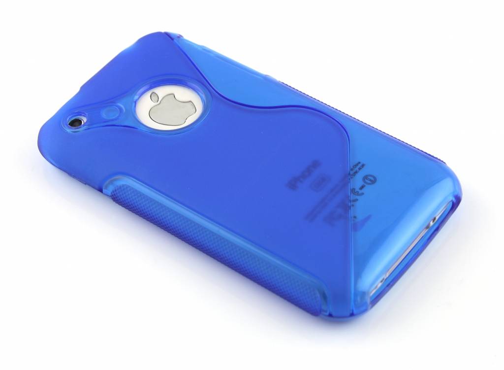 Image of Blauw S-line flexibel TPU hoesje voor iPhone 3gs