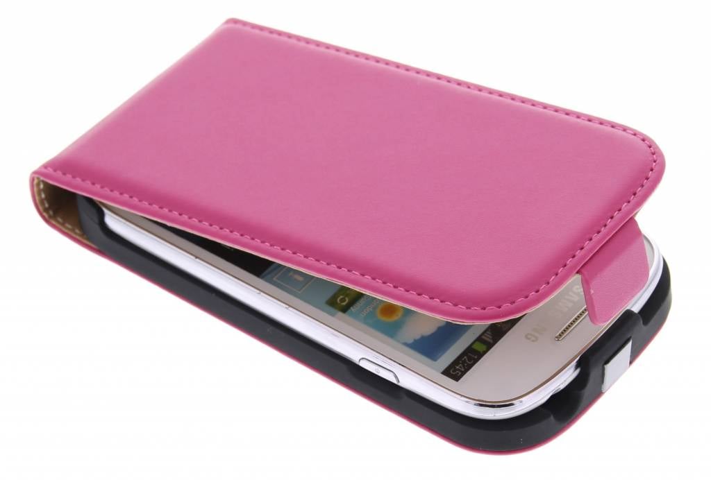 Image of Fuchsia luxe sterke flipcase voor Samsung Galaxy S3 Mini