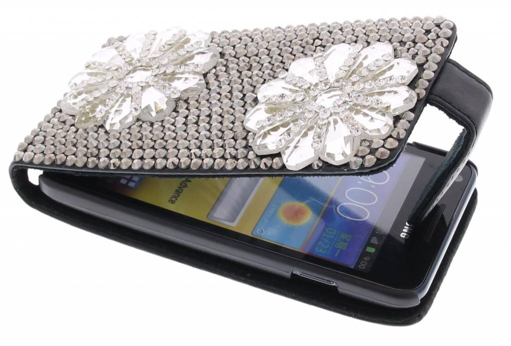 Image of Zeer luxe flipcase met glazen strass-steentjes voor Samsung Galaxy S Advance