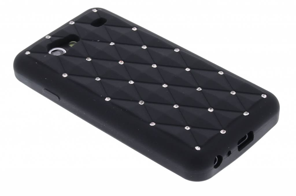 Image of Zwart siliconen hoesje met Strass-steentjes voor de Samsung Galaxy S Advance