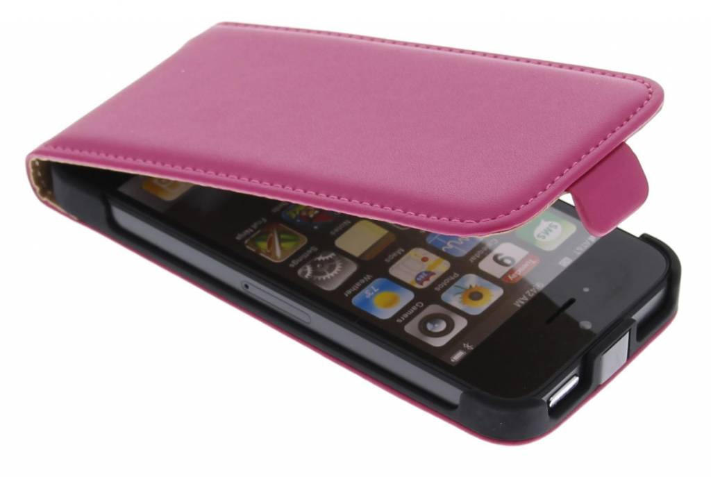 Image of Fuchsia luxe flipcase voor iPhone 5 / 5s / SE