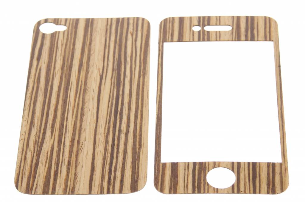 Image of Bruin houten sticker voor de iPhone 4 / 4s