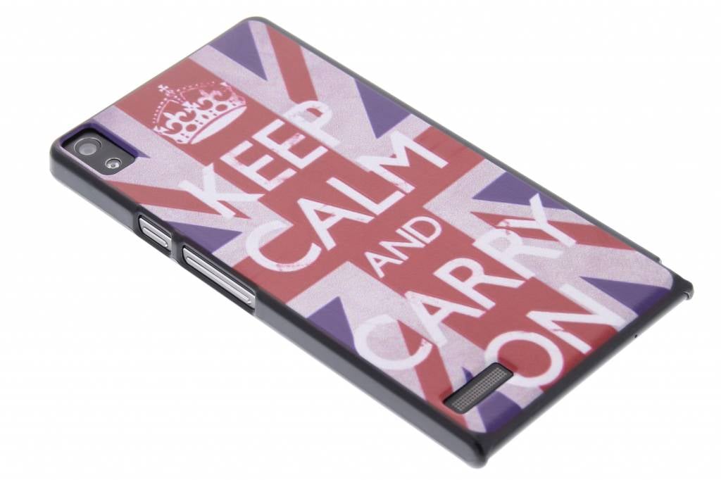 Image of Keep Calm and Carry On design mat hardcase hoesje voor de Huawei Ascend P6 / P6s