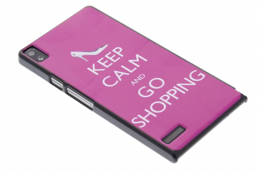 Image of Keep Calm and Go Shopping design mat hardcase hoesje voor de Huawei Ascend P6 / P6s