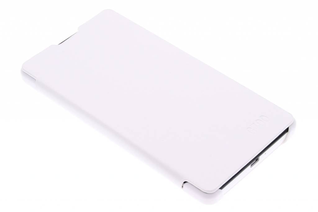 Image of Witte slim booktype hoes voor de Huawei Ascend G700