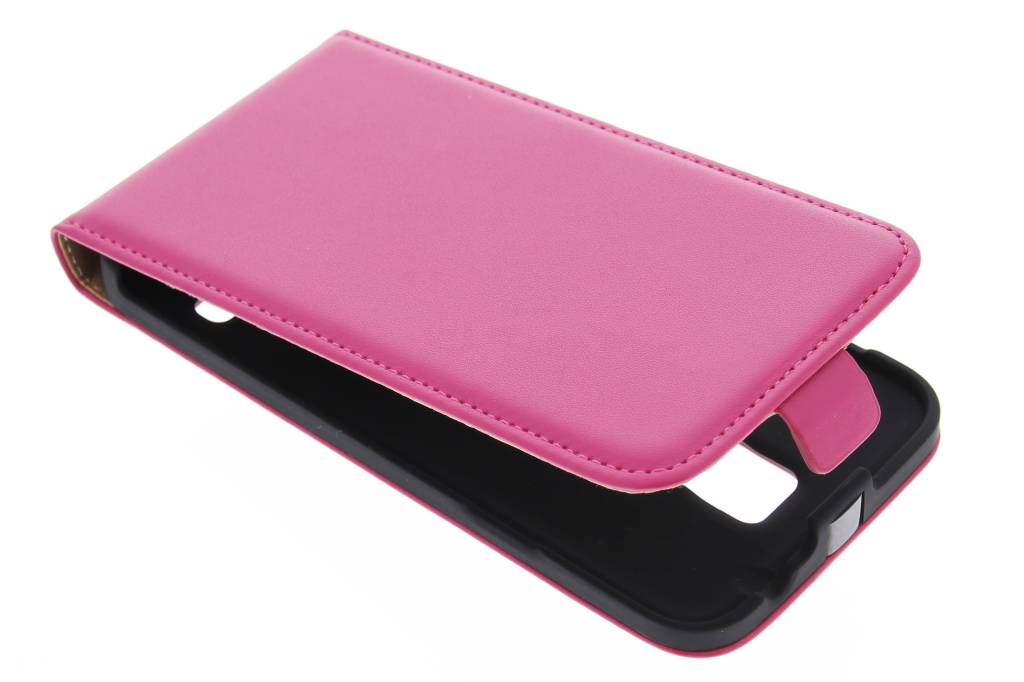 Image of Fuchsia luxe flipcase voor de Samsung Galaxy S5 (Plus) / Neo