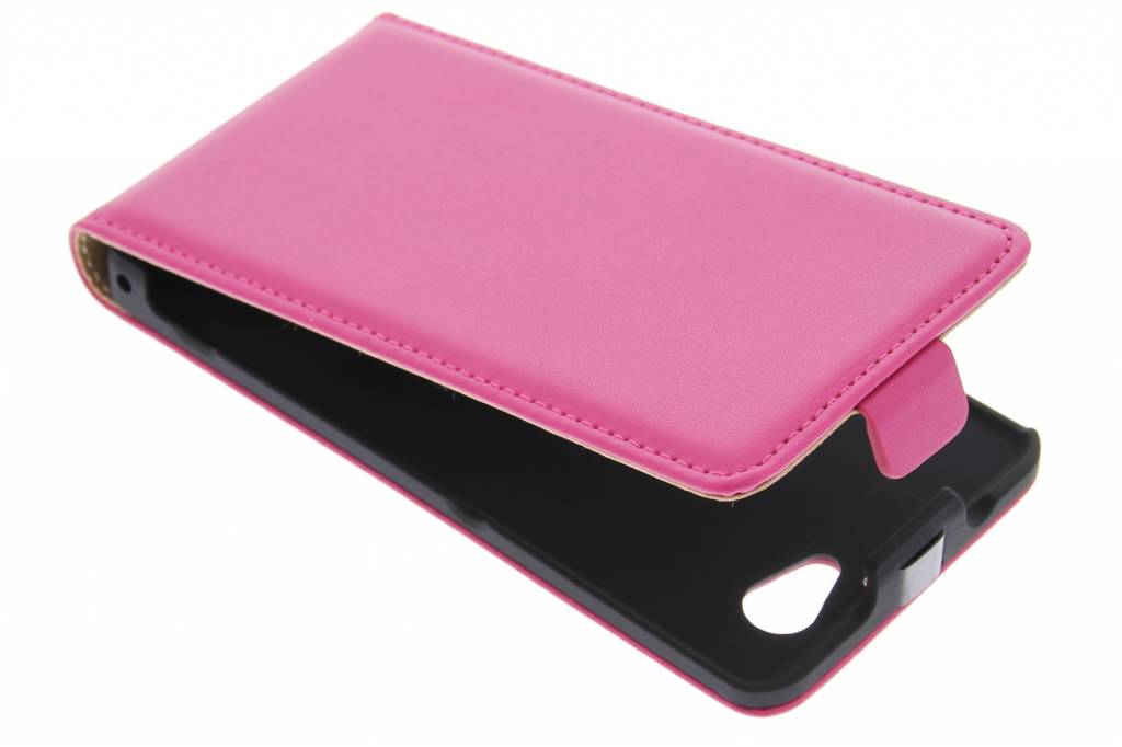 Image of Fuchsia luxe flipcase voor de Sony Xperia Z1 Compact