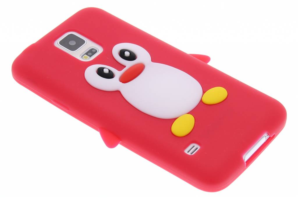 Image of Rood pinguin siliconen hoesje voor de Samsung Galaxy S5 (Plus) / Neo