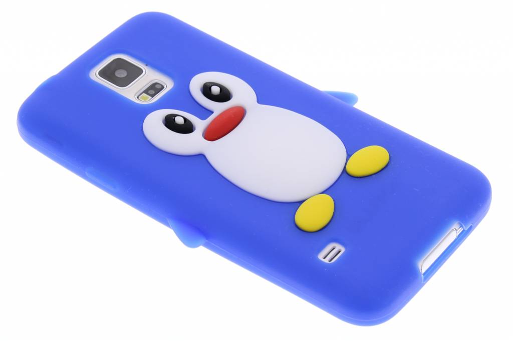 Image of Blauw pinguin siliconen hoesje voor de Samsung Galaxy S5 (Plus) / Neo