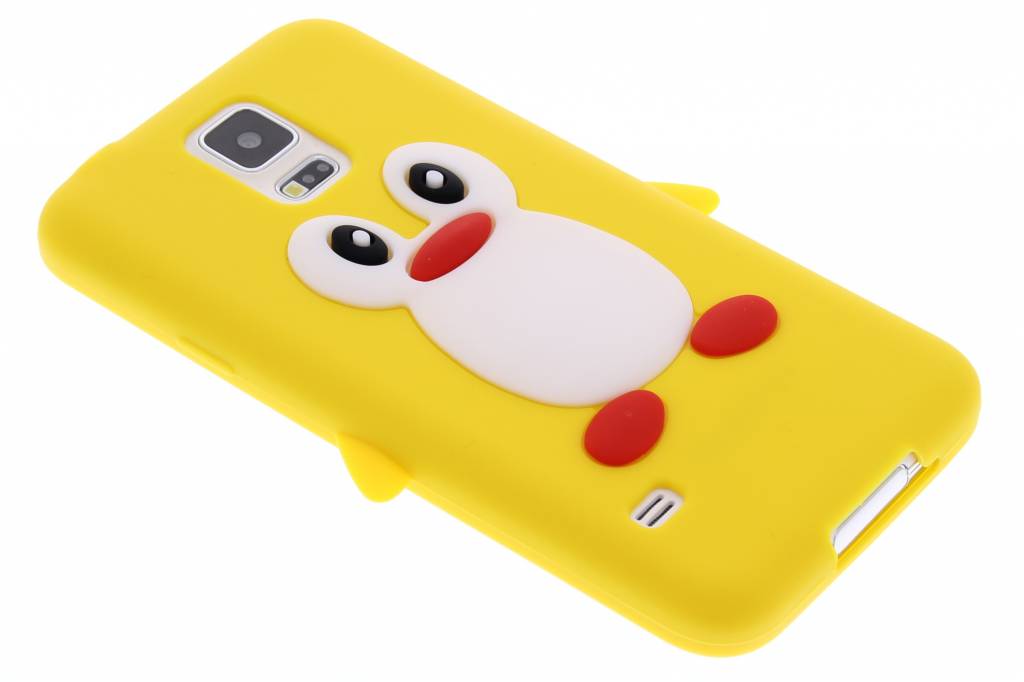 Image of Geel pinguin siliconen hoesje voor de Samsung Galaxy S5 (Plus) / Neo