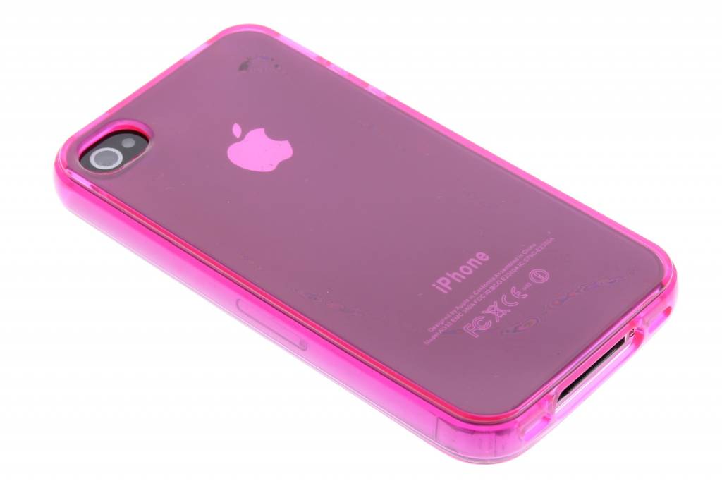 Image of Fuchsia transparante gel case voor de iPhone 4 / 4s