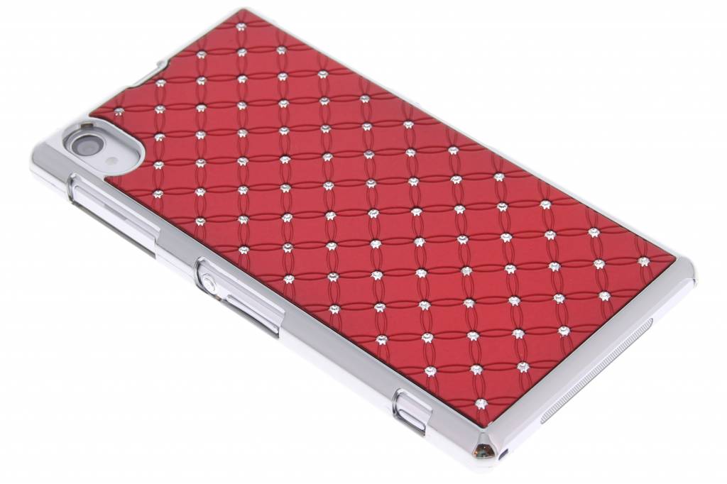 Image of Rood hardcase hoesje met strass-steentjes voor de Sony Xperia Z1