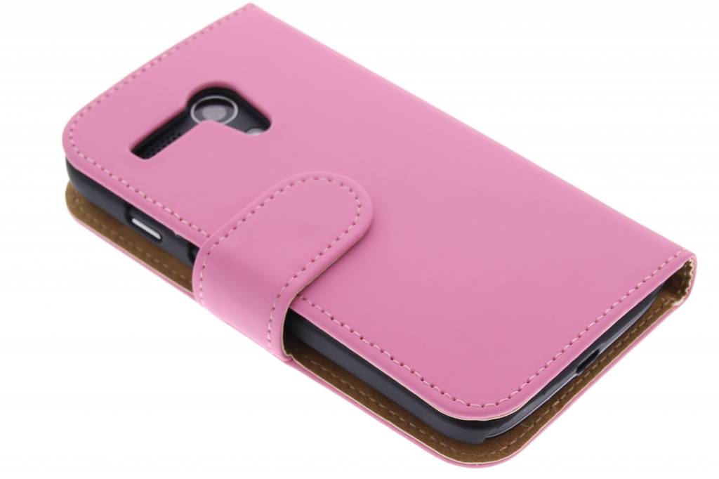 Image of Roze effen booktype hoes voor de Motorola Moto G