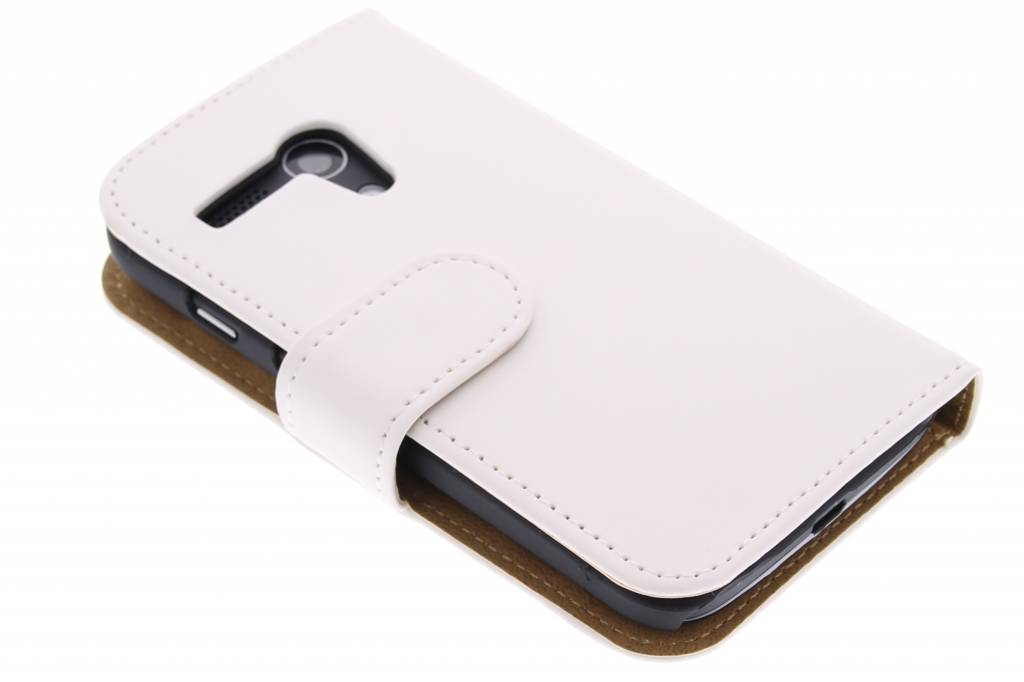 Image of Witte effen booktype hoes voor de Motorola Moto G