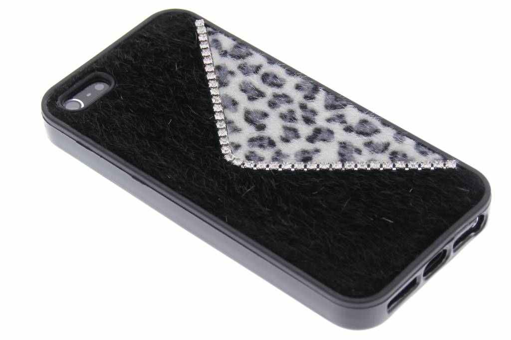 Image of Zwarte luxe luipaard design TPU hoesje voor de iPhone 5/ 5s / SE