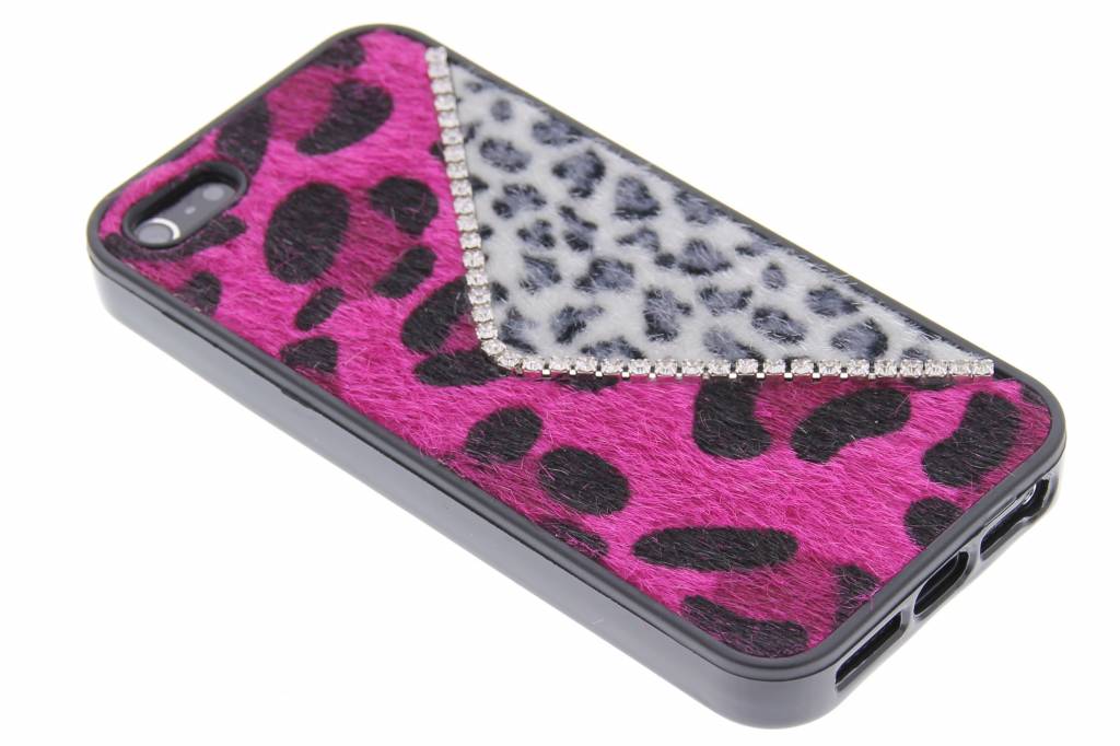 Image of Roze luxe luipaard design TPU hoesje voor de iPhone 5 / 5s / SE