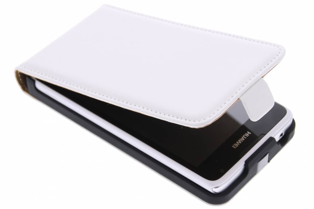 Image of Witte luxe flipcase voor de Huawei Ascend Y530